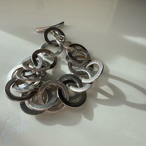Sterling Silver Interlocking Circle Bracelet - Women's Jewelry
